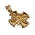 14K Gold Modern Domed Jerusalem Cross Necklace